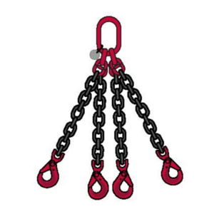 4 RAMALES (ANILLA EYTG8A + CONECTOR DE CADENA EYTG8X + CADENA G8 + GANCHO DIRECTO ALTA SEGURIDAD EYTG8S)