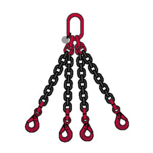 4 RAMALES (ANILLA EYTG8A + CONECTOR DE CADENA EYTG8X + CADENA G8 + GANCHO DE OJO ALTA SEGURIDAD EYTG8E)